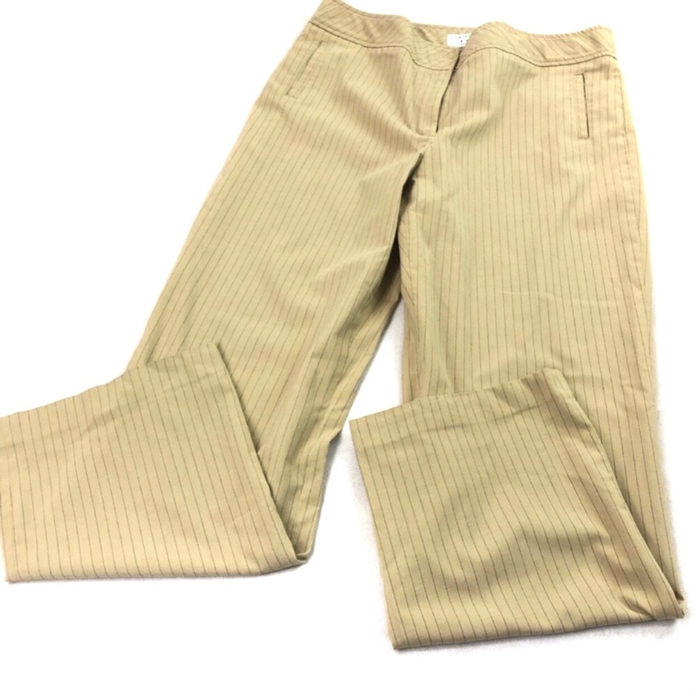 Covington Stretch Slacks Dress Pants Tan Stripe 14